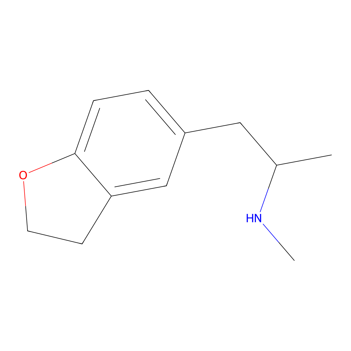 1-(2,3-Dihydrobenzofuran-5-yl)-N-methylpropan-2-amine molecular structure, CAS 1354631-78-9