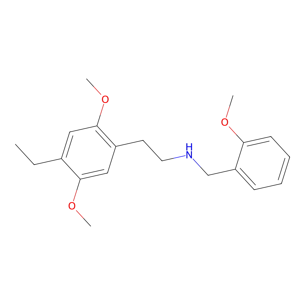 4-Ethyl-2,5-dimethoxy-N-((2-methoxyphenyl)methyl)benzeneethanamine molecular structure, CAS 1354632-14-6