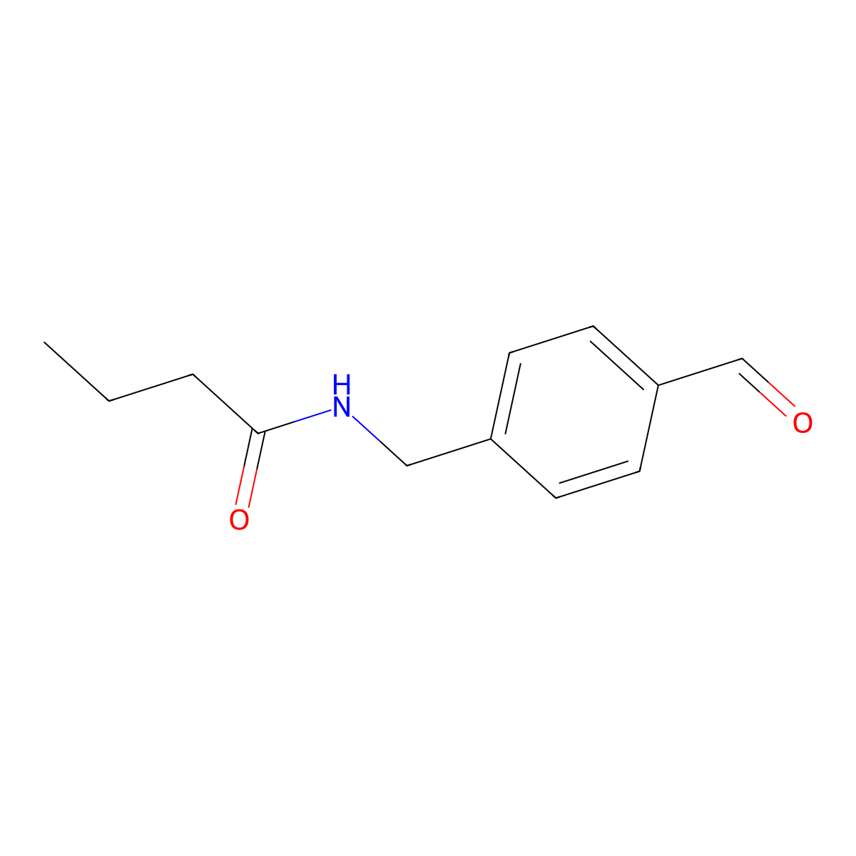 N-[(4-formylphenyl)methyl]butanamide molecular structure, CAS 1354638-37-1
