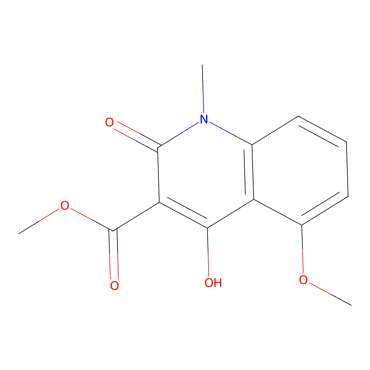 Methyl 4-hydroxy-5-methoxy-1-methyl-2-oxo-1,2-dihydroquinoline-3-carboxylate molecular structure, CAS 1354639-61-4