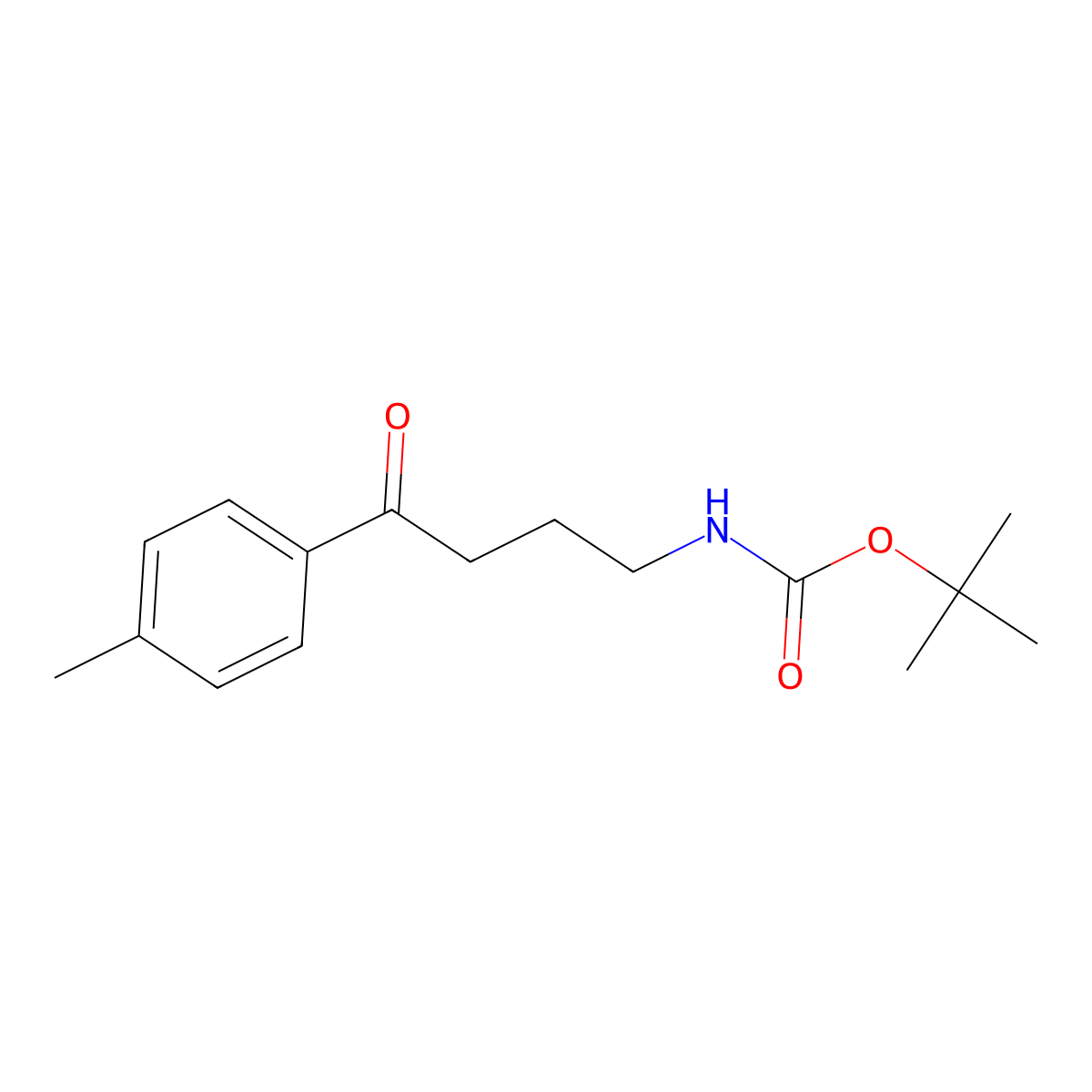 tert-Butyl N-[4-(4-methylphenyl)-4-oxobutyl]carbamate molecular structure, CAS 1354651-34-5