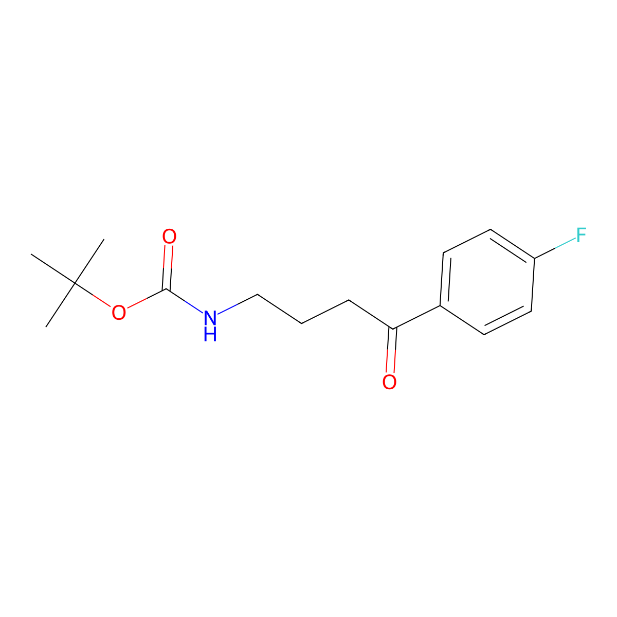 Tert-butyl N-[4-(4-fluorophenyl)-4-oxobutyl]carbamate molecular structure, CAS 1354651-36-7