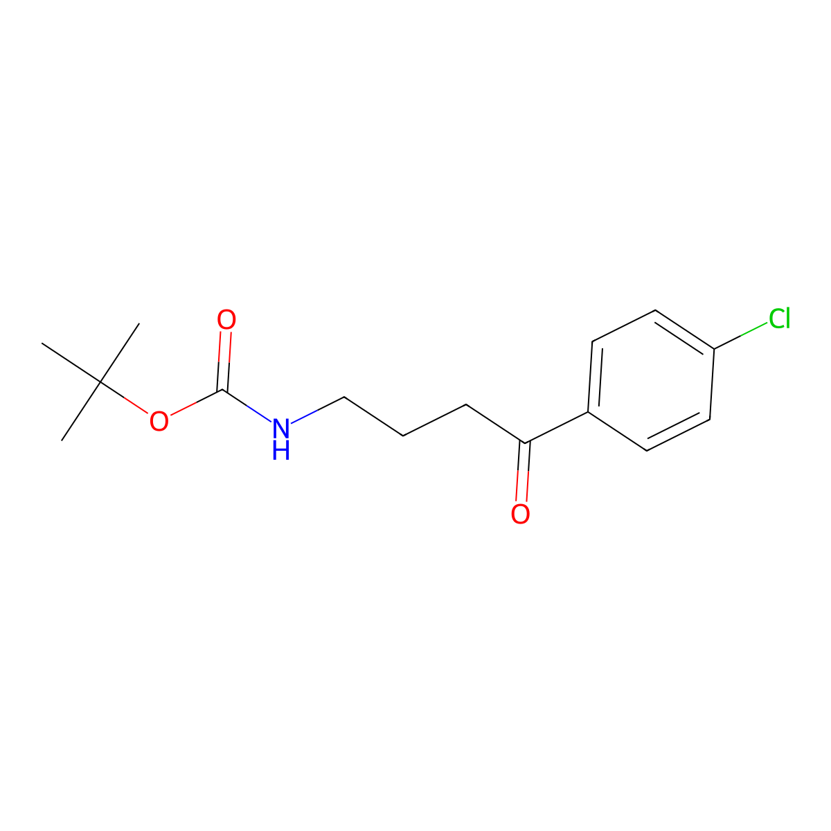tert-Butyl 4-(4-chlorophenyl)-4-oxobutylcarbamate molecular structure, CAS 1354651-37-8