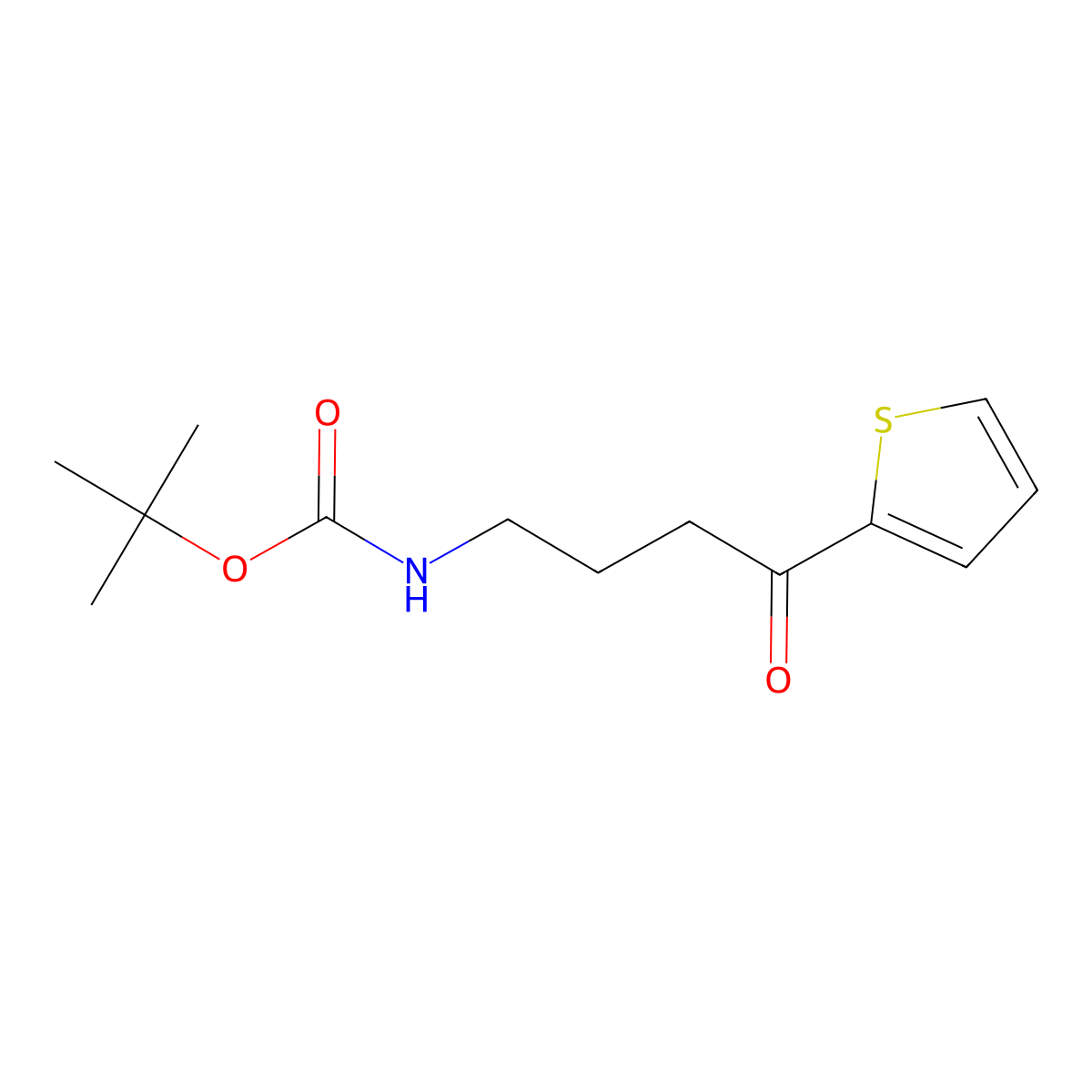 tert-butylN-[4-oxo-4-(thiophen-2-yl)butyl]carbamate molecular structure, CAS 1354651-47-0