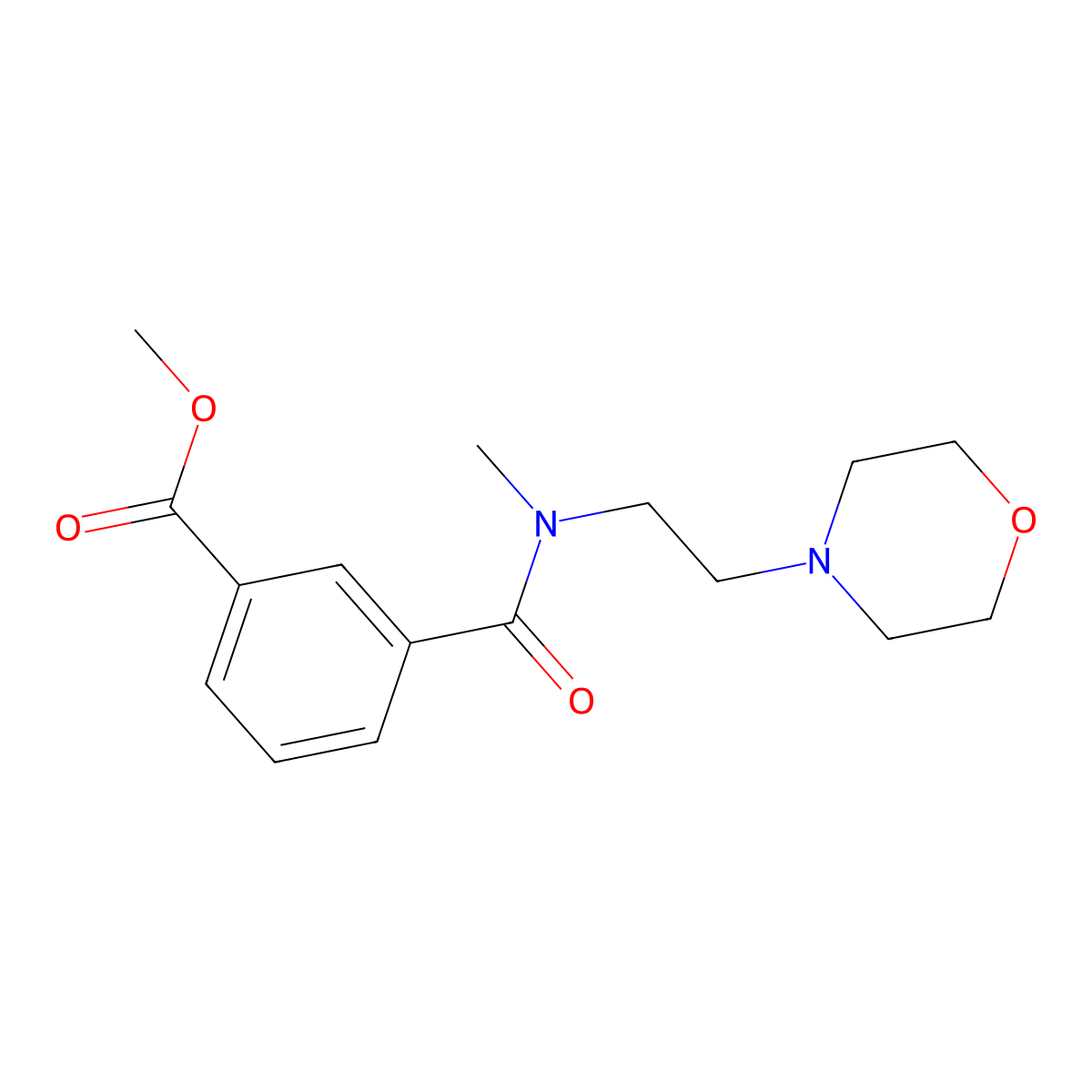 Methyl 3-(methyl(2-morpholinoethyl)carbamoyl)benzoate molecular structure, CAS 1354652-97-3