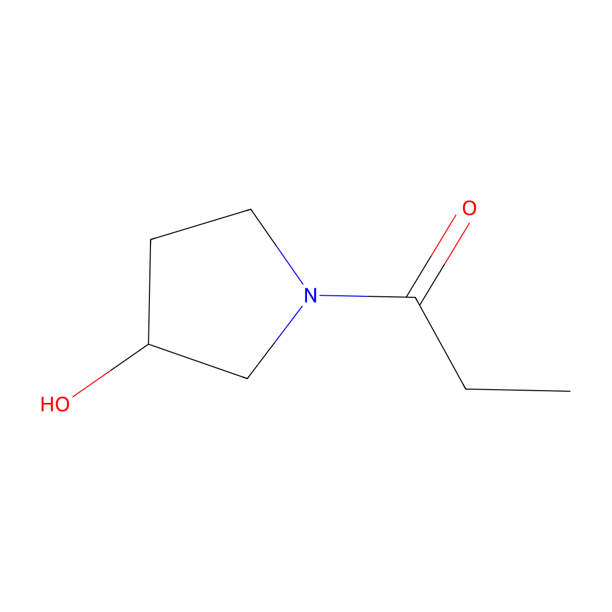 1-[(3S)-3-hydroxypyrrolidin-1-yl]propan-1-one molecular structure, CAS 1354691-46-5
