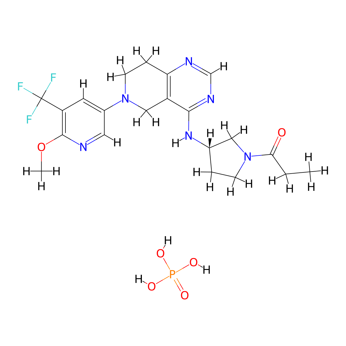 Leniolisib Phosphate molecular structure, CAS 1354691-97-6