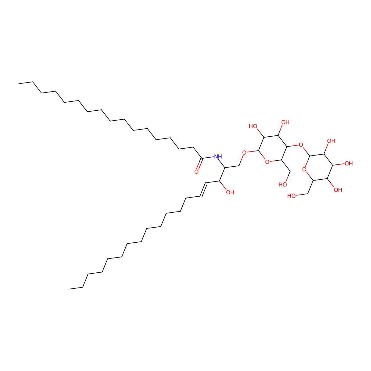 C17 Lactosylceramide (d18:1/17:0) molecular structure, CAS 1354699-26-5