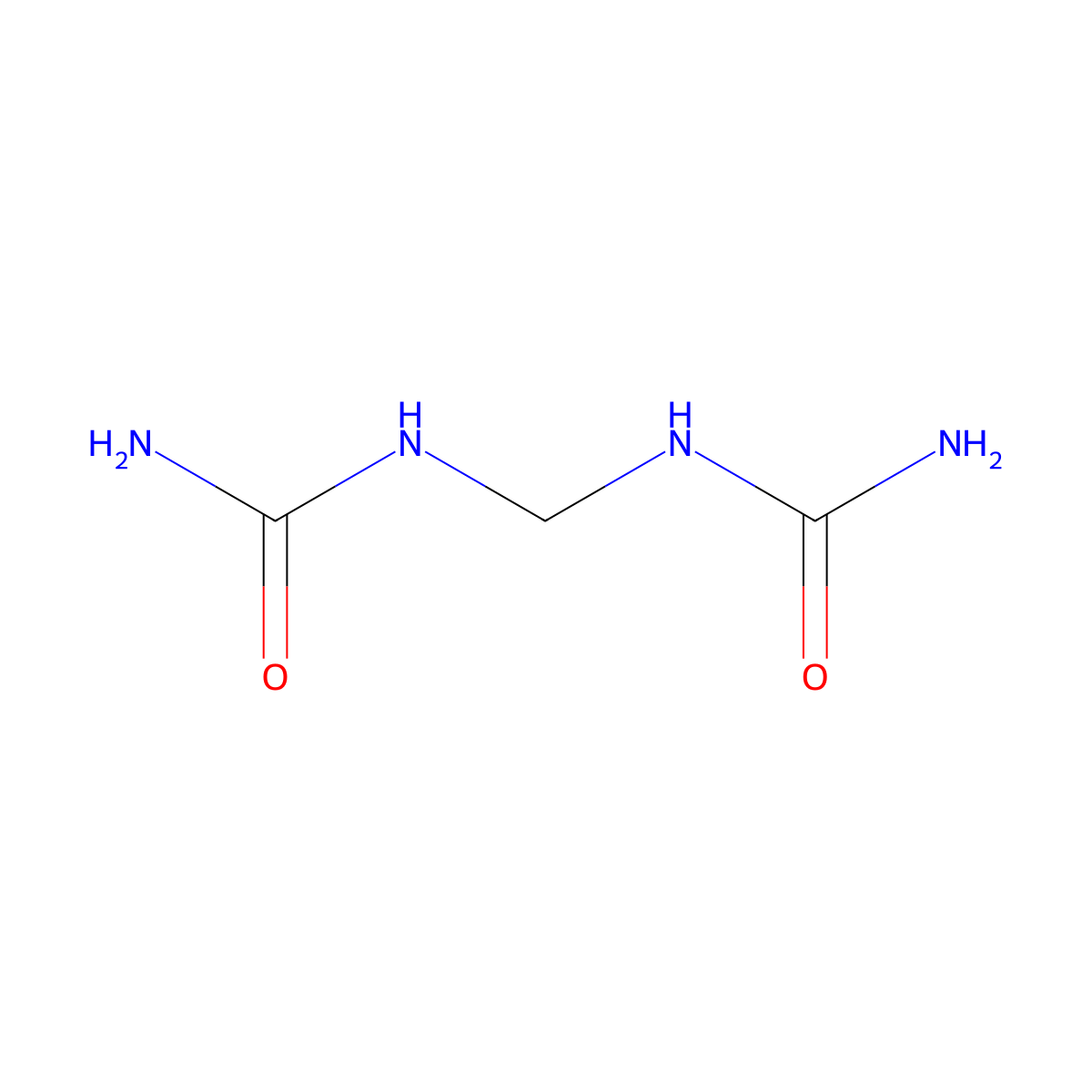 Methylenediurea molecular structure, CAS 13547-17-6