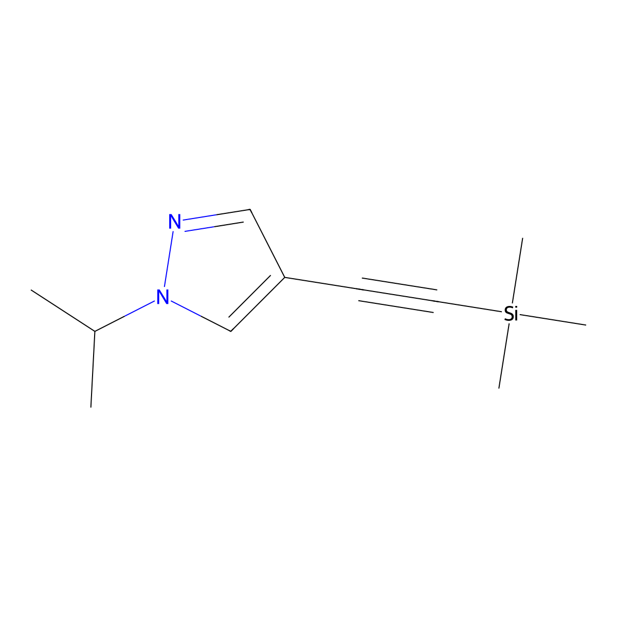 1-Isopropyl-4-[(trimethylsilyl)ethynyl]-1H-pyrazole molecular structure, CAS 1354703-51-7