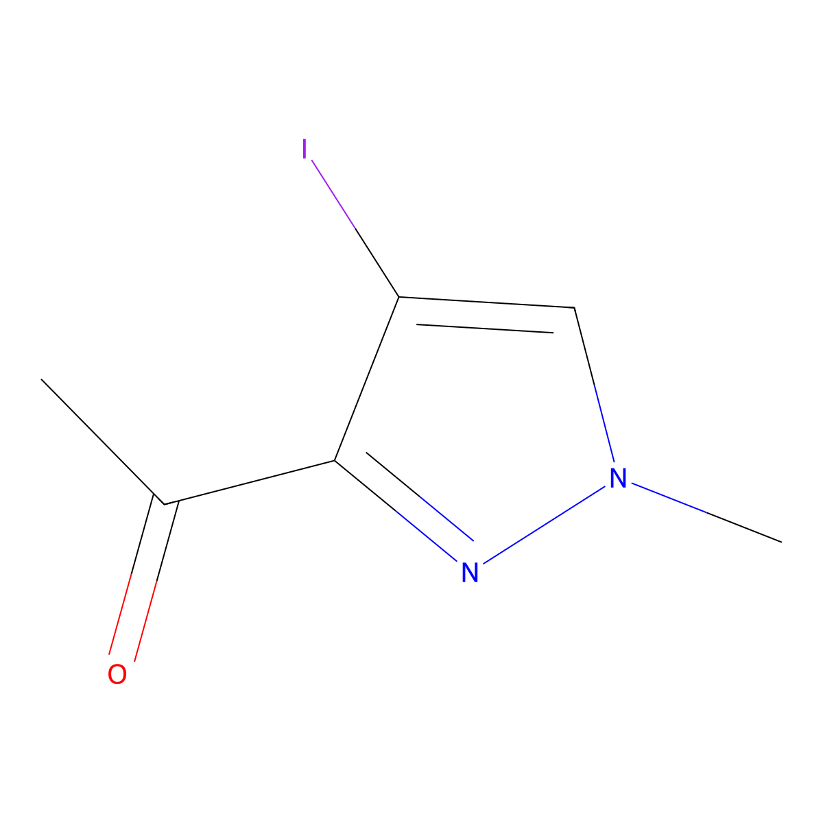 1-(4-Iodo-1-methyl-1H-pyrazol-3-yl)ethanone molecular structure, CAS 1354704-20-3