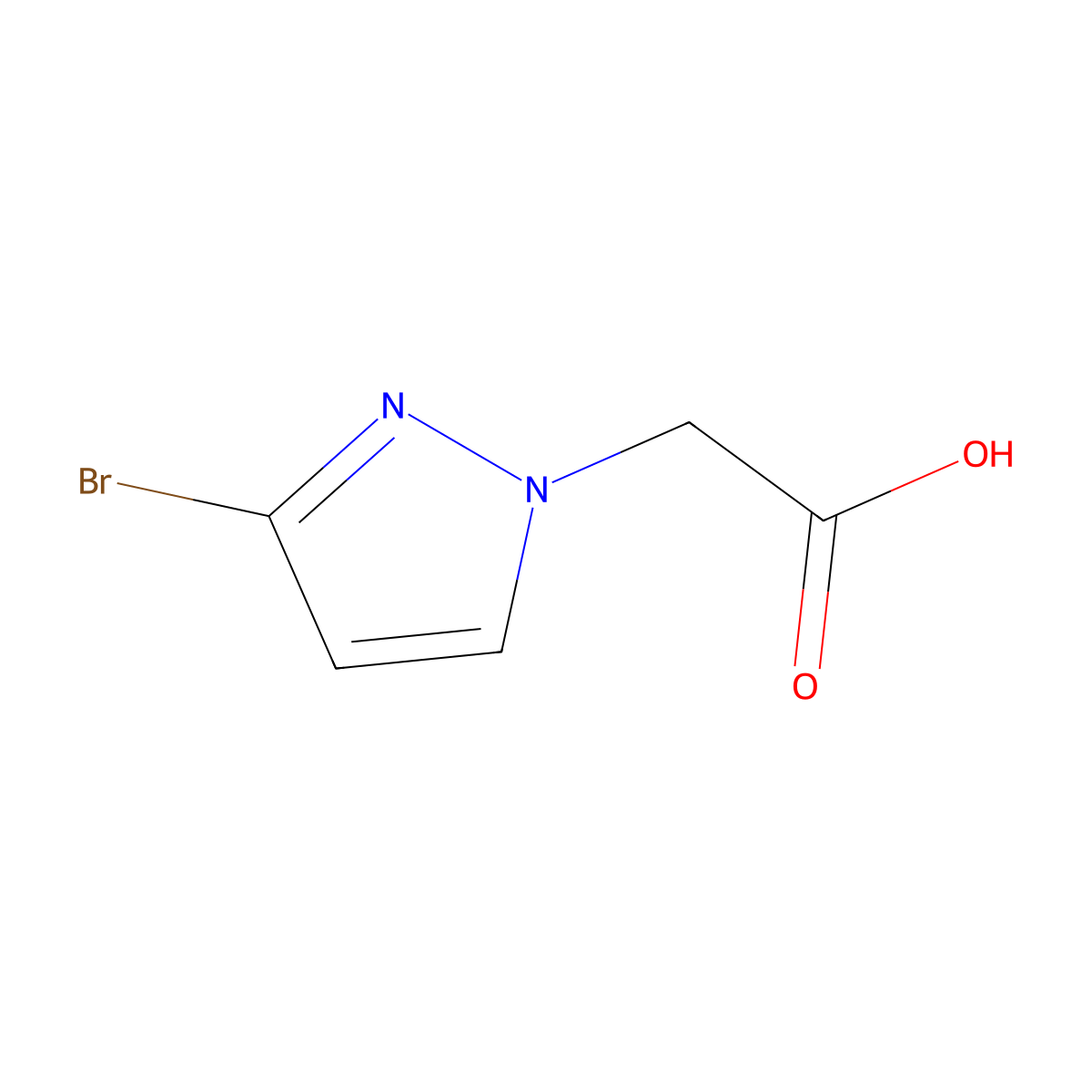 3-Bromo-1H-pyrazole-1-acetic acid molecular structure, CAS 1354704-49-6