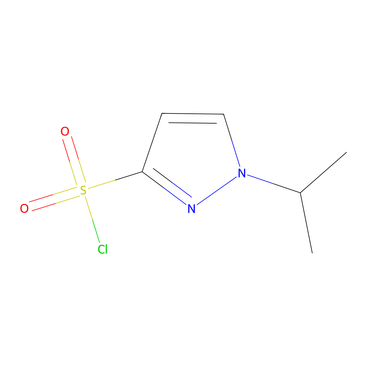 1H-Pyrazole-3-sulfonyl chloride, 1-(1-methylethyl)- molecular structure, CAS 1354704-87-2