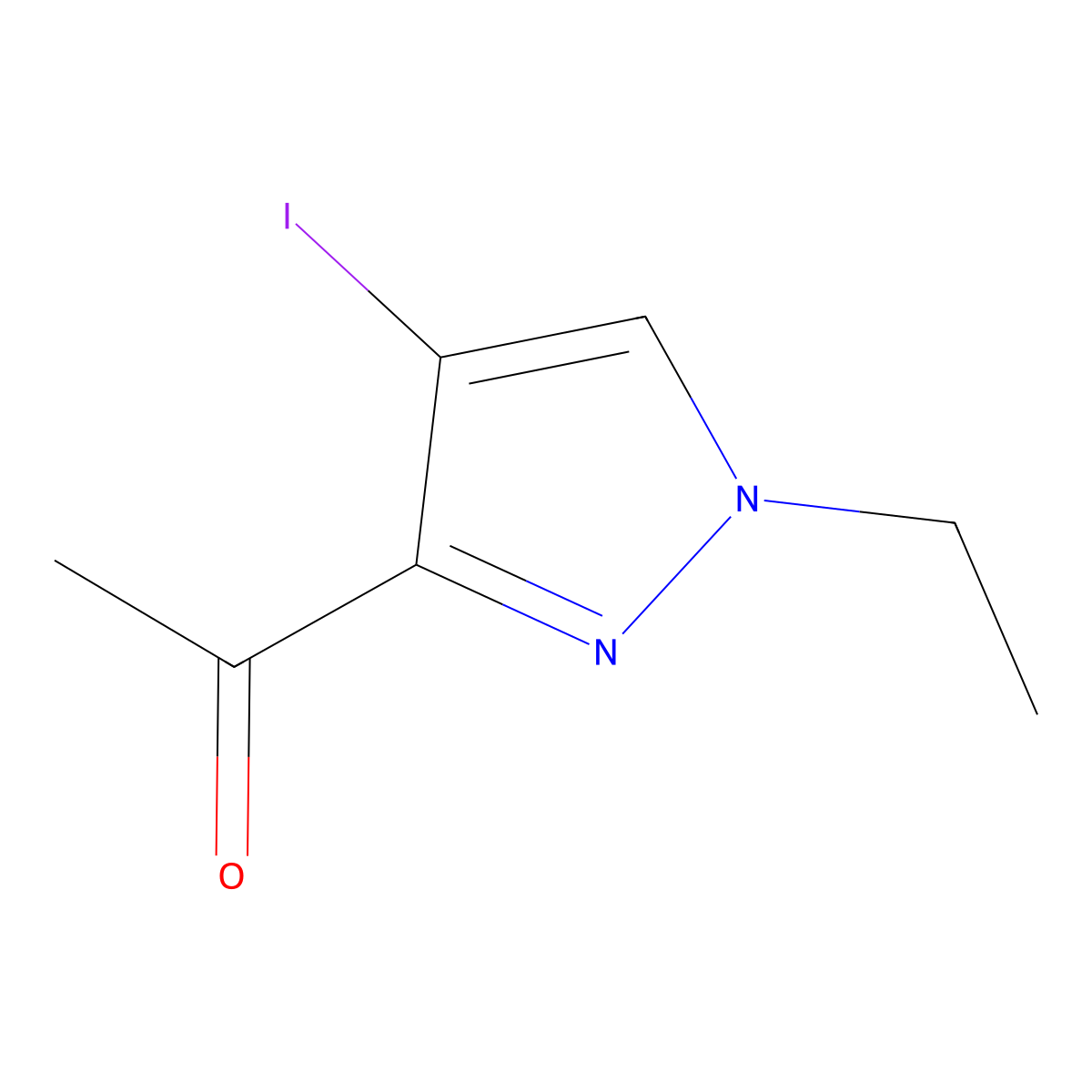 1-(1-Ethyl-4-iodo-1H-pyrazol-3-yl)ethanone molecular structure, CAS 1354705-07-9