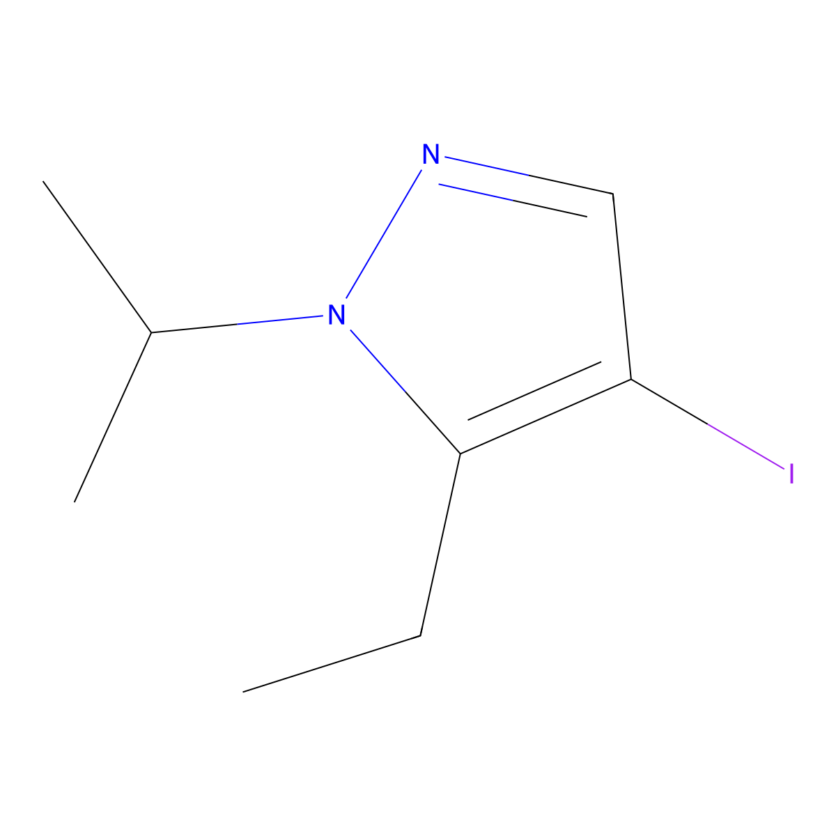 5-Ethyl-4-iodo-1-isopropyl-1H-pyrazole molecular structure, CAS 1354705-29-5