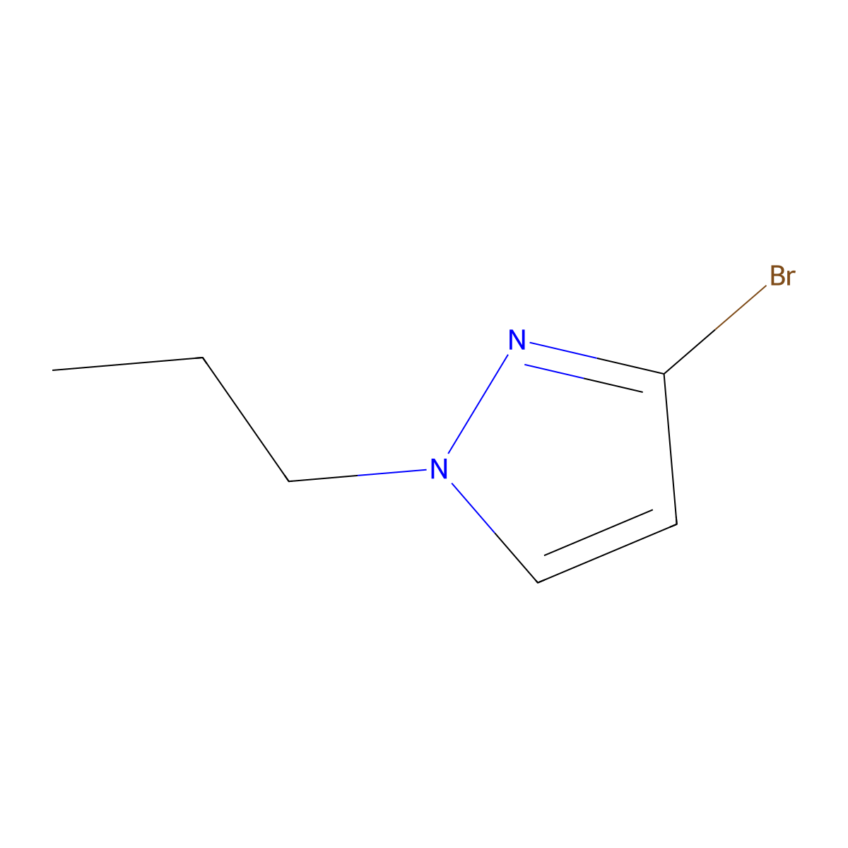 3-Bromo-1-propyl-1H-pyrazole molecular structure, CAS 1354706-10-7