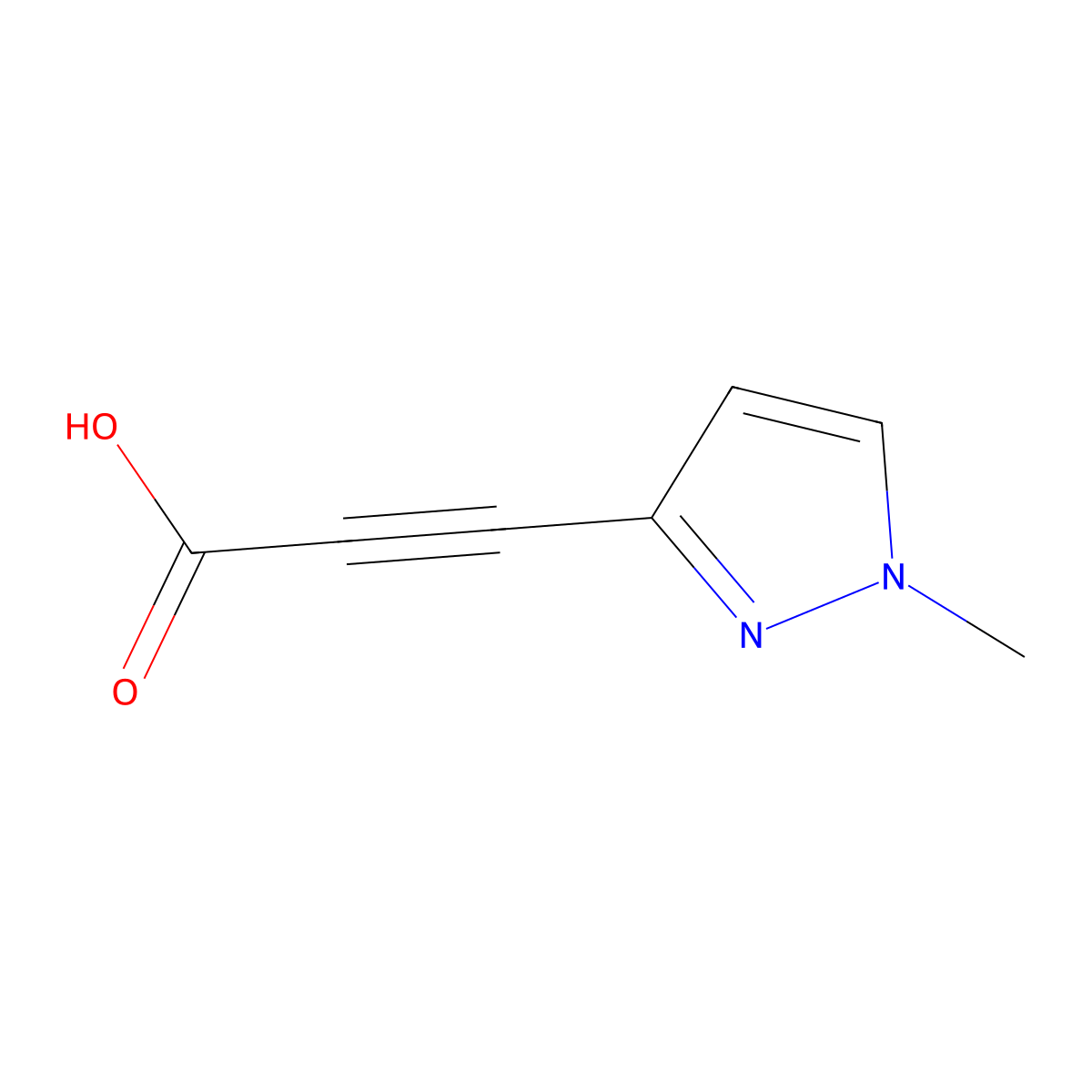 3-(1-Methyl-1H-pyrazol-3-yl)propiolic acid molecular structure, CAS 1354706-29-8