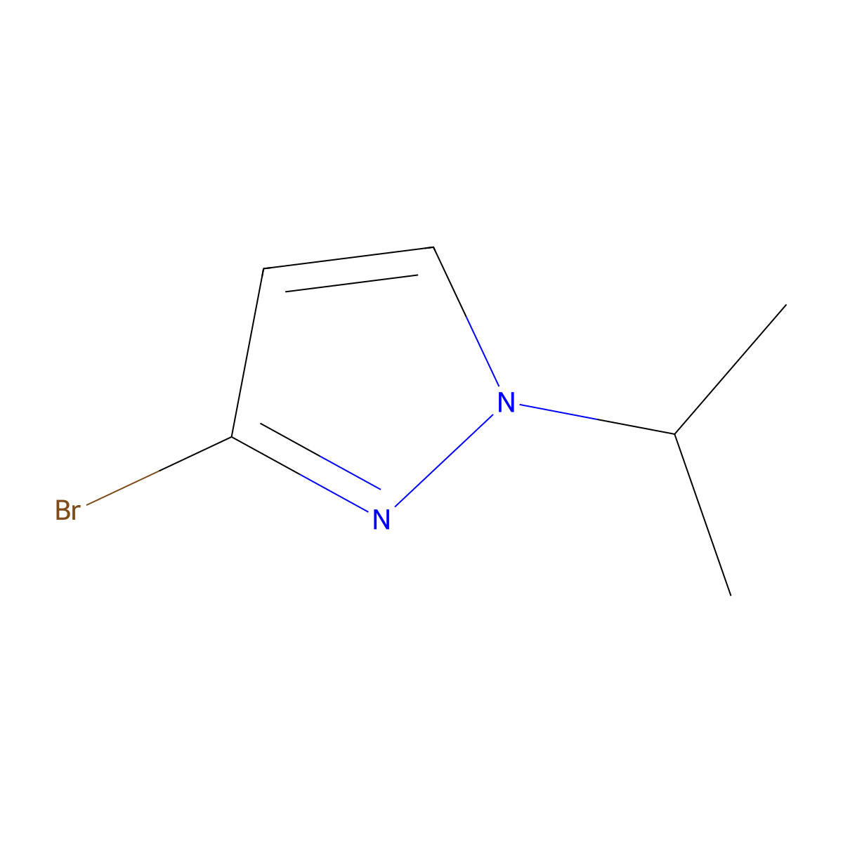 3-bromo-1-(propan-2-yl)-1H-pyrazole molecular structure, CAS 1354706-35-6