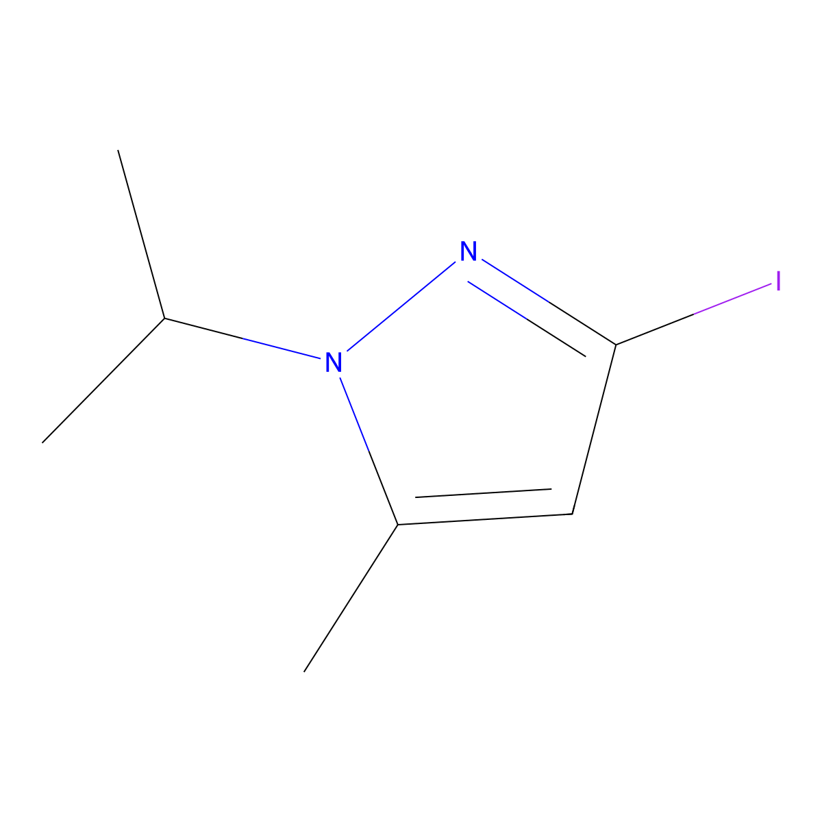 3-Iodo-1-isopropyl-5-methyl-1H-pyrazole molecular structure, CAS 1354706-90-3
