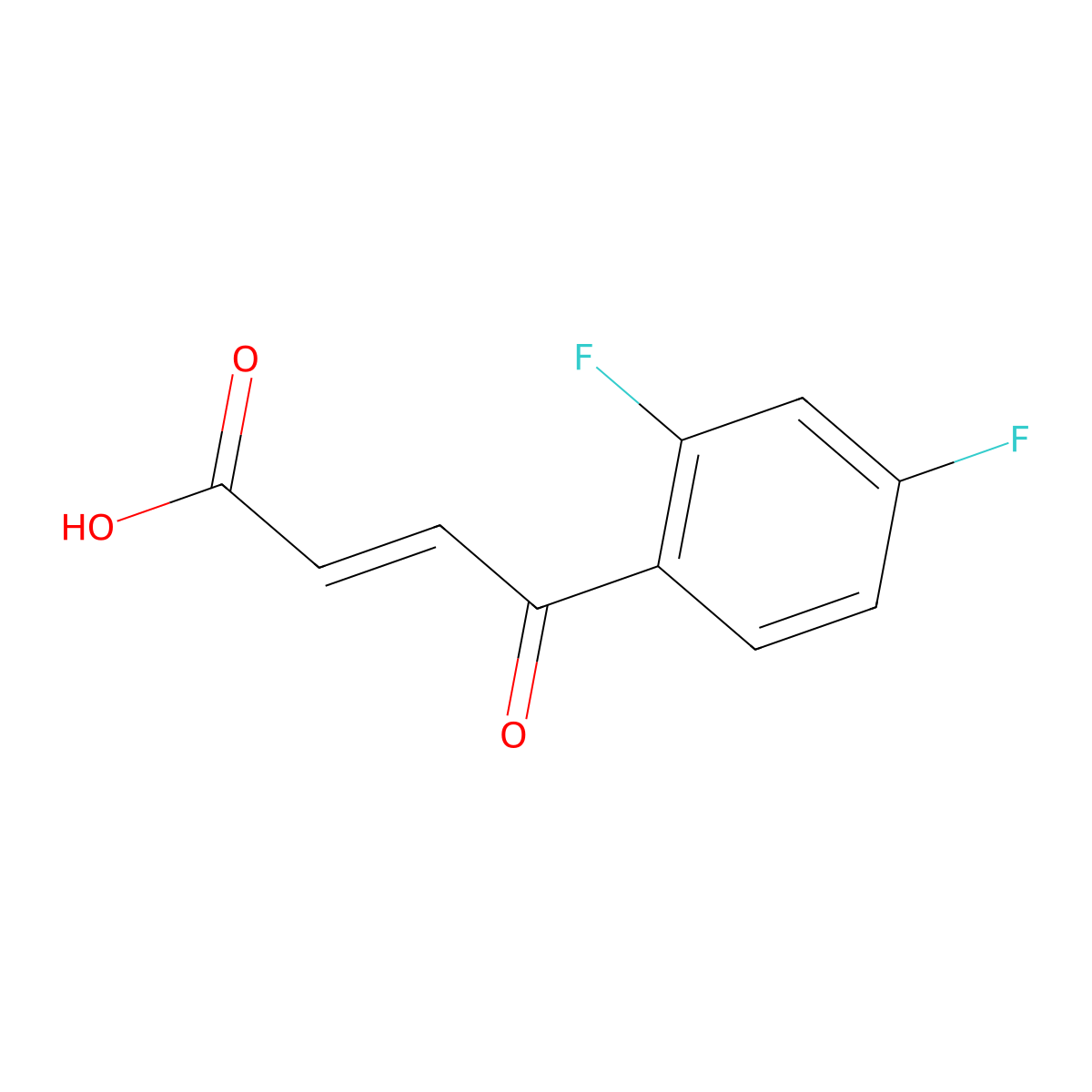 (2E)-4-(2,4-difluorophenyl)-4-oxobut-2-enoic acid molecular structure, CAS 1354707-64-4