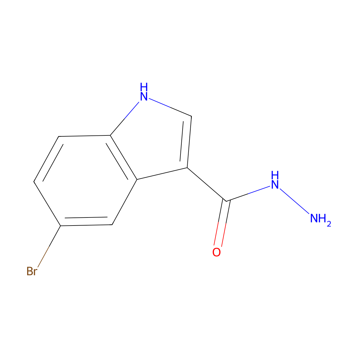 5-bromo-1H-indole-3-carbohydrazide molecular structure, CAS 1354714-56-9