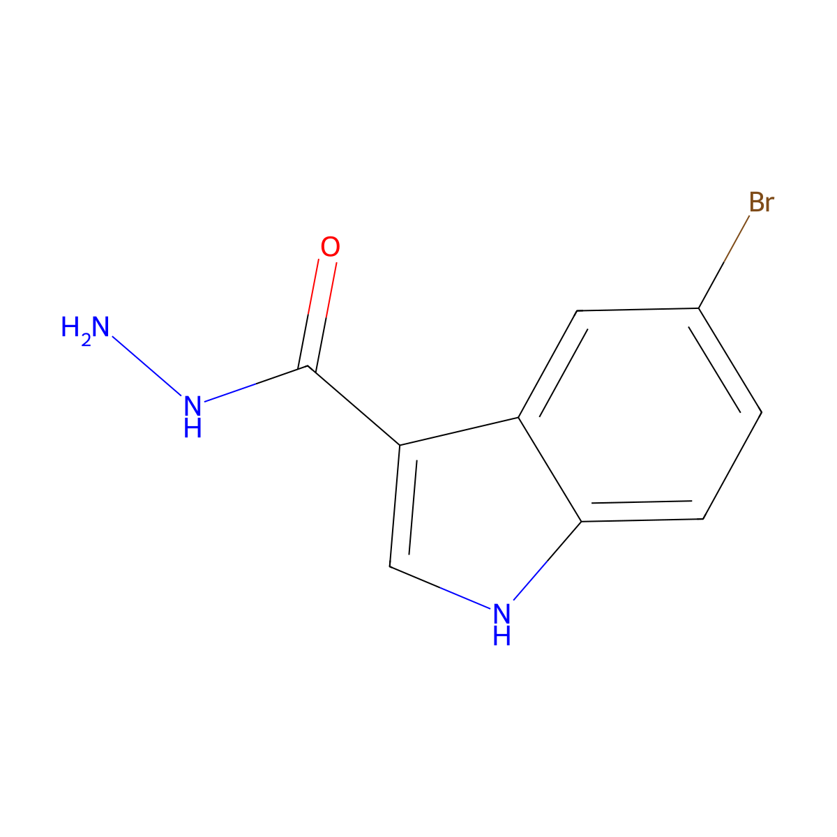 5-bromo-1H-indole-3-carbohydrazide molecular structure, CAS 1354714-56-9