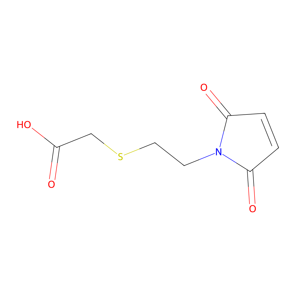 Acetic acid, 2-[[2-(2,5-dihydro-2,5-dioxo-1H-pyrrol-1-yl)ethyl]thio]- molecular structure, CAS 1354714-64-9