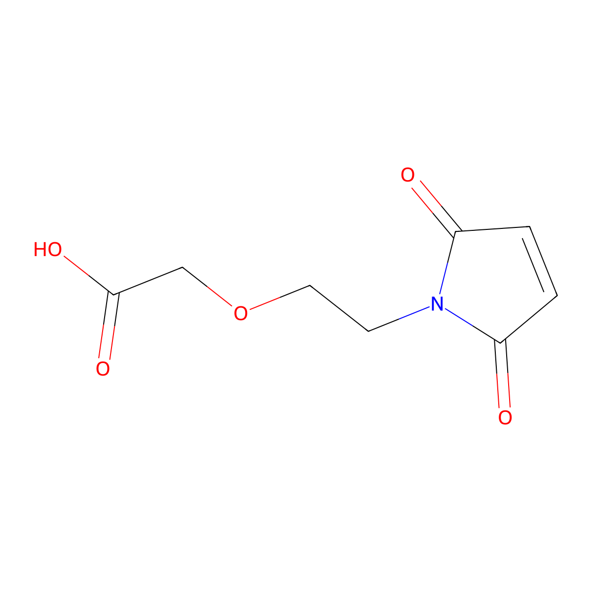2-(2-(2,5-Dioxo-2,5-dihydro-1H-pyrrol-1-yl)ethoxy)acetic acid molecular structure, CAS 1354714-66-1