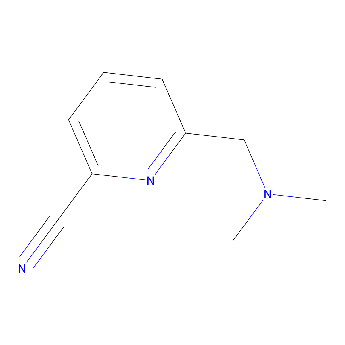 6-((Dimethylamino)methyl)picolinonitrile molecular structure, CAS 135472-49-0