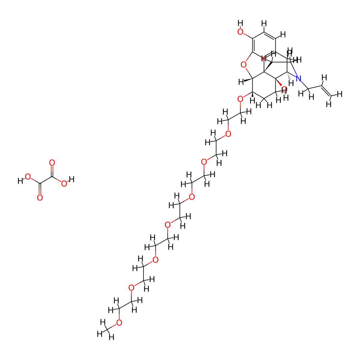 Naloxegol oxalate molecular structure, CAS 1354744-91-4