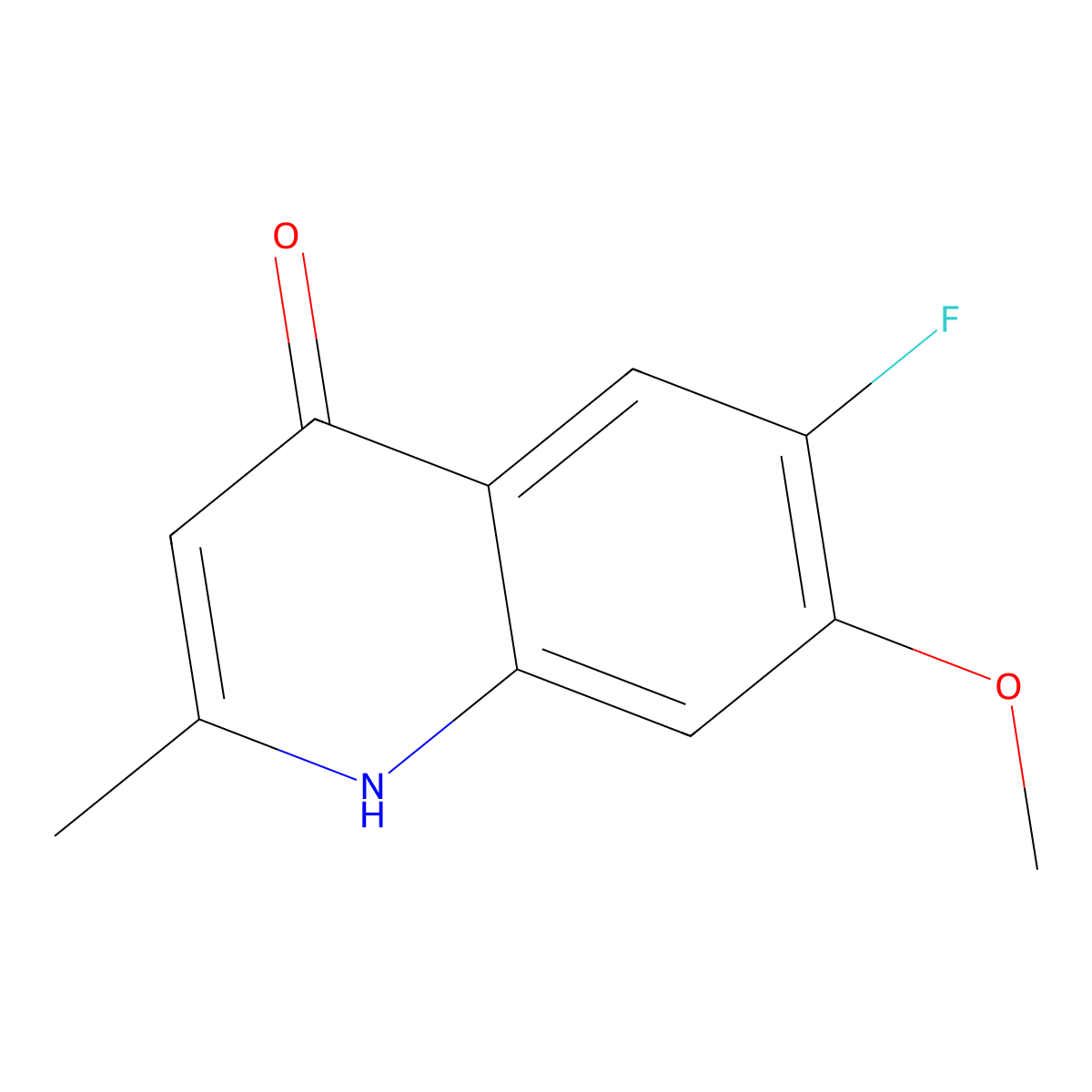 6-fluoro-7-methoxy-2-methylquinolin-4(1H)-one molecular structure, CAS 1354745-17-7