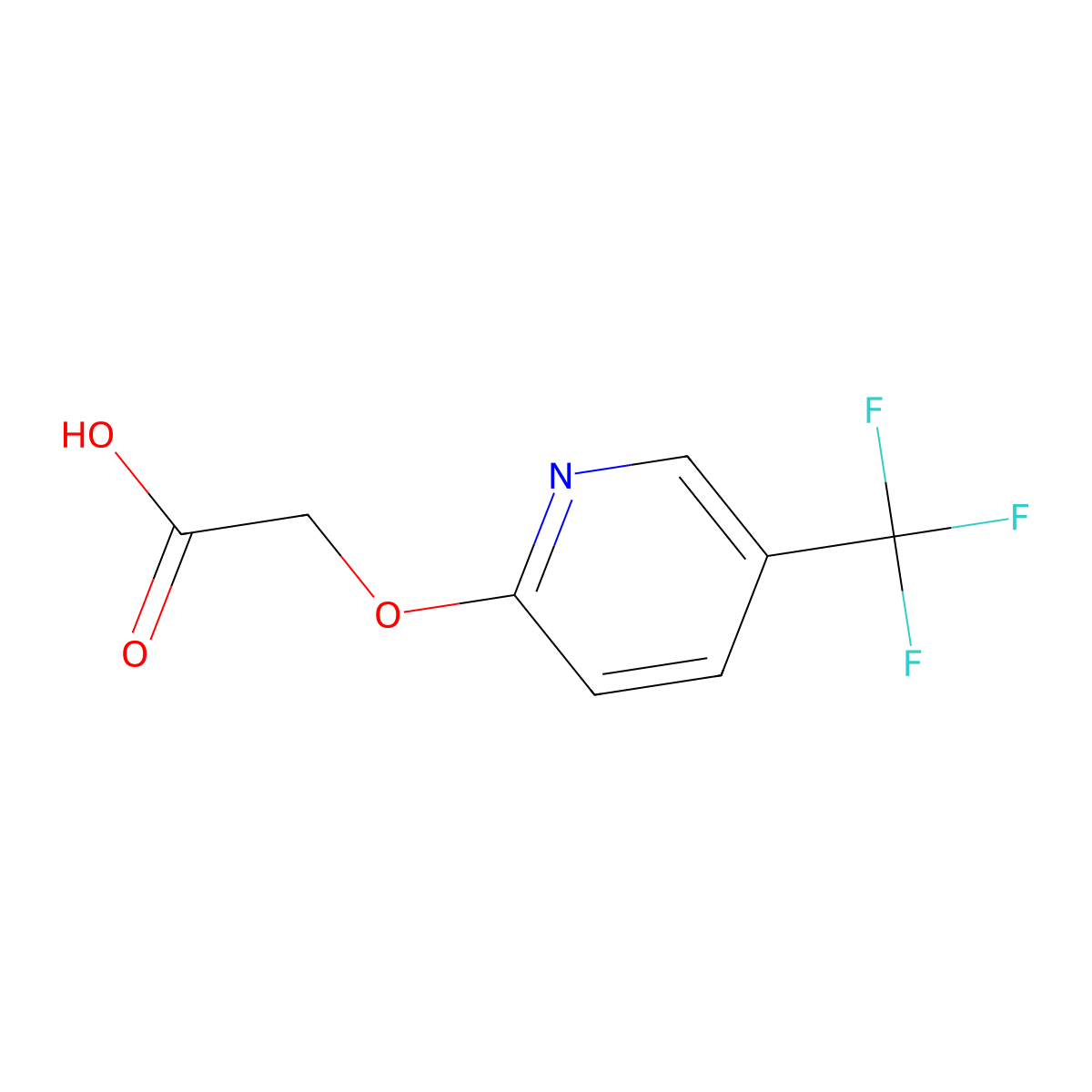 2-{[5-(Trifluoromethyl)pyridin-2-yl]oxy}acetic acid molecular structure, CAS 1354746-22-7