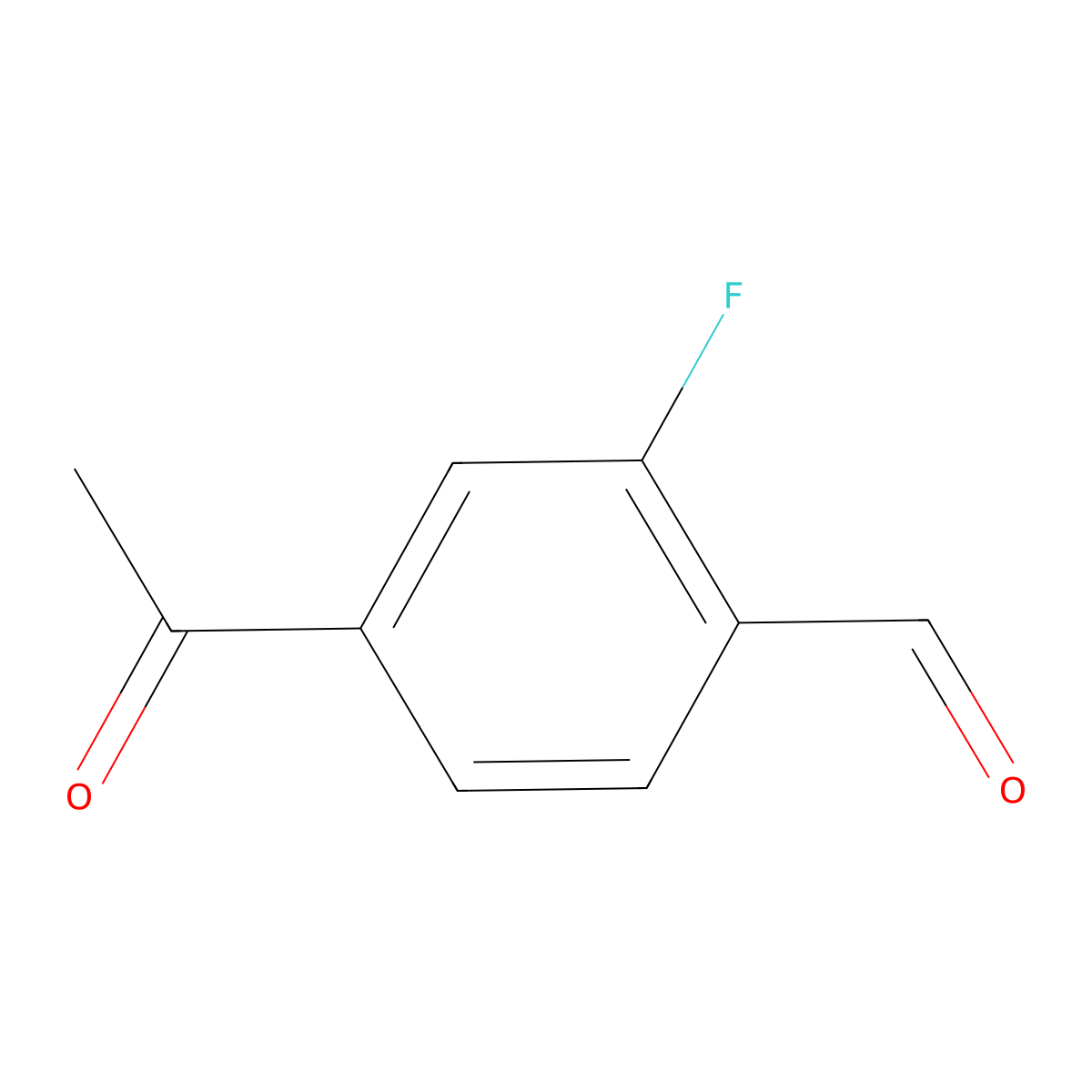 4-Acetyl-2-fluorobenzaldehyde molecular structure, CAS 1354746-41-0