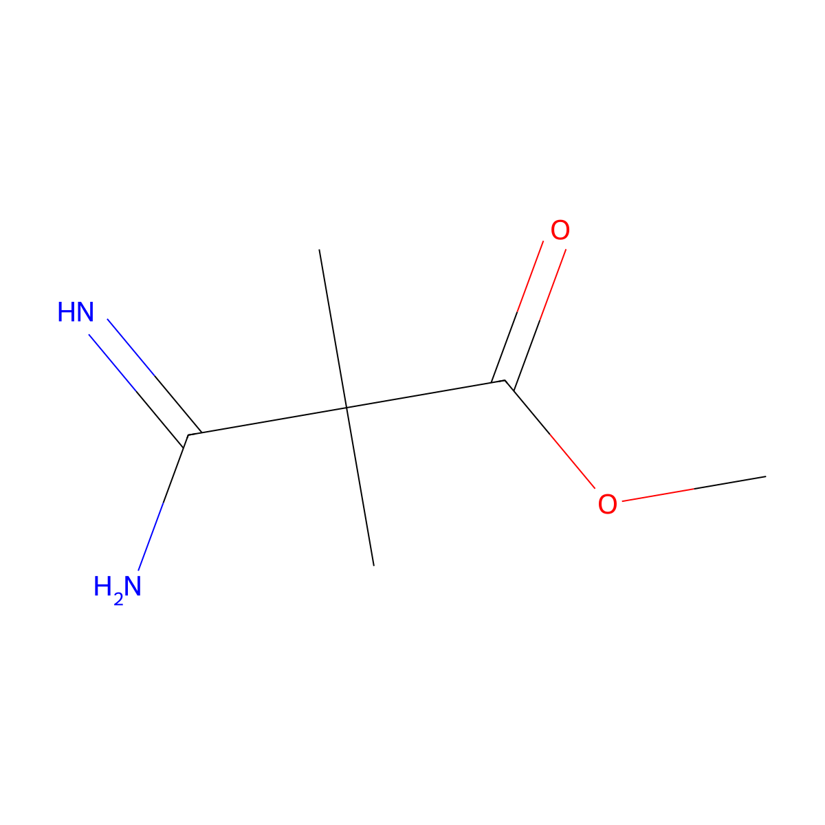 Methyl 3-amino-3-imino-2,2-dimethylpropanoate molecular structure, CAS 1354751-58-8
