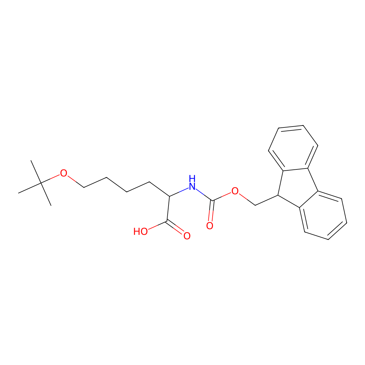 (S)-Fmoc-2-amino-6-tert-butoxy-hexanoic acid molecular structure, CAS 1354752-71-8