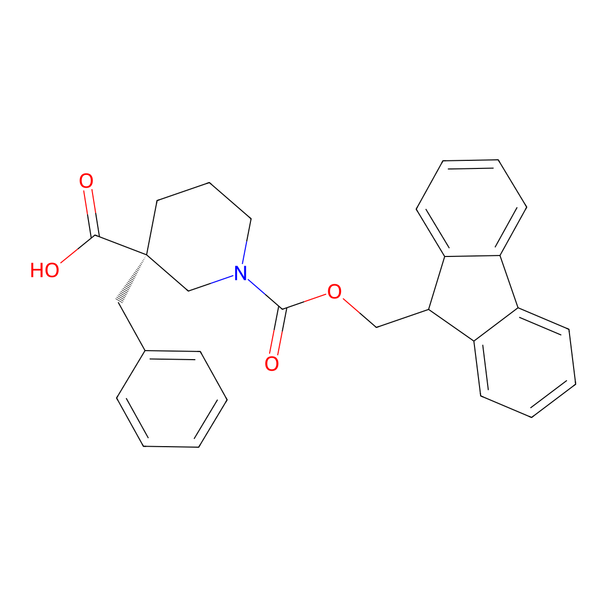 (R)-Fmoc-3-benzyl-piperidine-3-carboxylic acid molecular structure, CAS 1354752-72-9