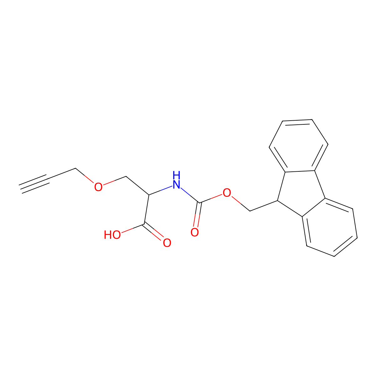 Fmoc-L-Ser(Propargyl)-OH molecular structure, CAS 1354752-75-2