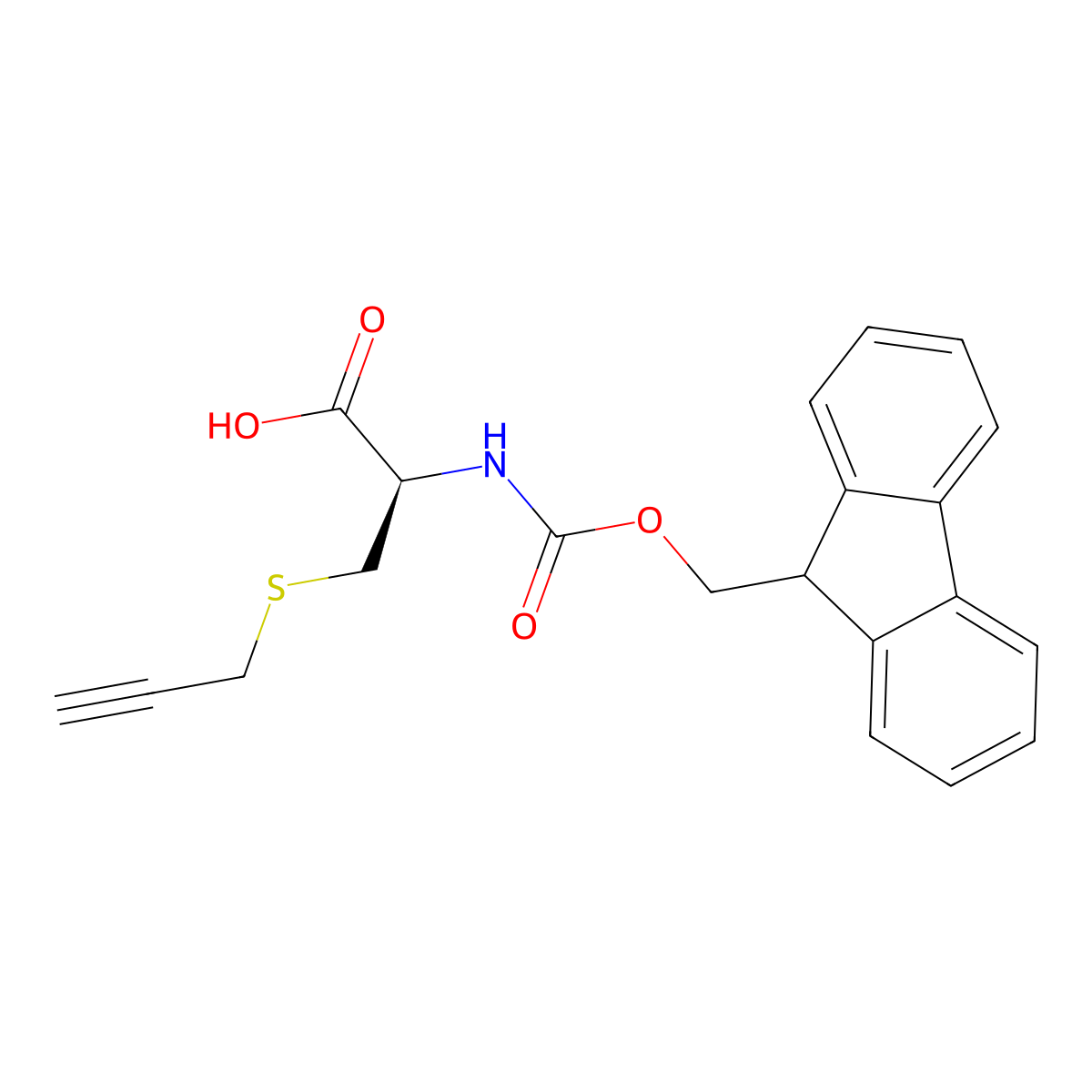 (R)-Fmoc-2-amino-3-propargylsulfanyl-propionic acid molecular structure, CAS 1354752-76-3
