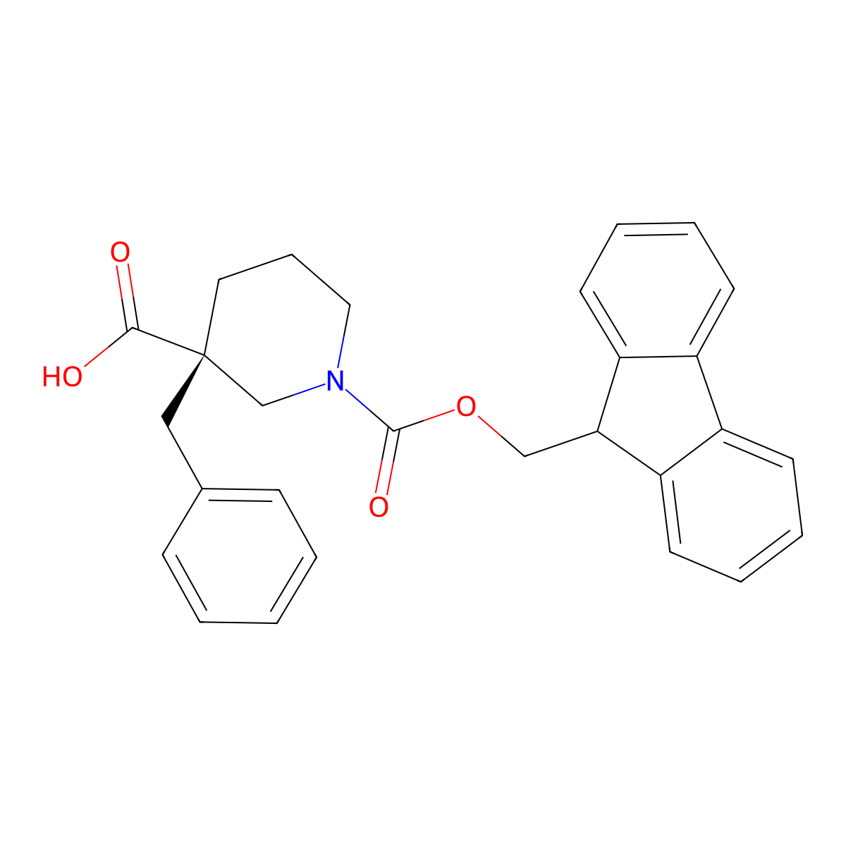 (S)-Fmoc-3-benzyl-piperidine-3-carboxylic acid molecular structure, CAS 1354752-82-1