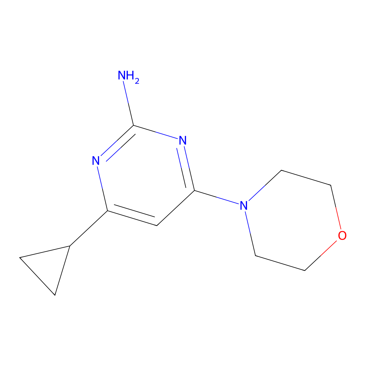 2-Amino-4-morpholino-6-cyclopropylpyrimidine molecular structure, CAS 1354754-88-3