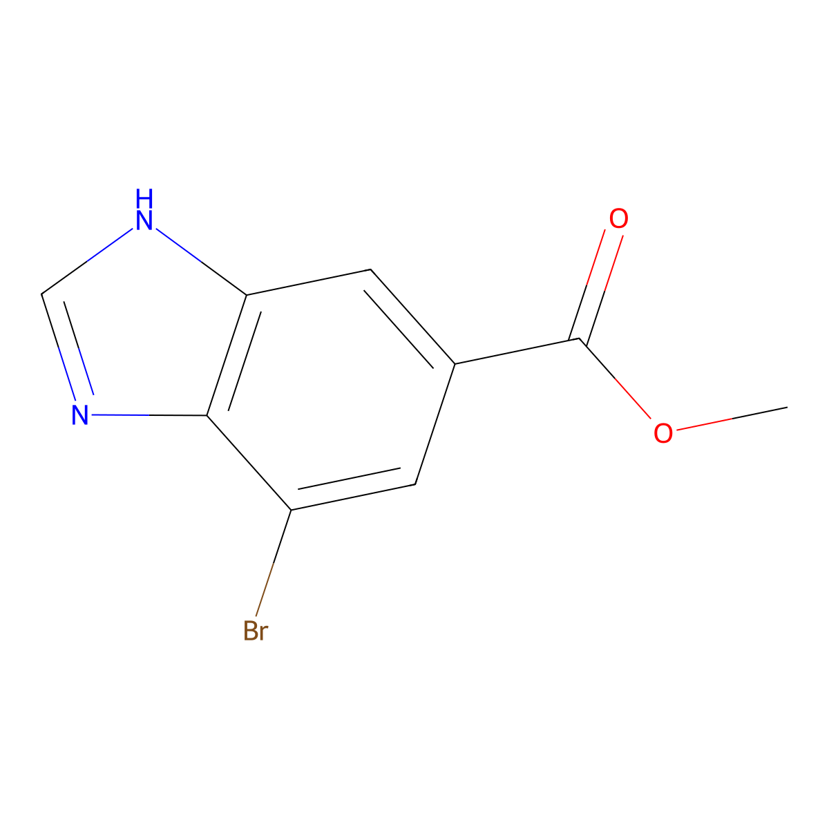methyl 4-bromo-1H-benzimidazole-6-carboxylate molecular structure, CAS 1354756-19-6