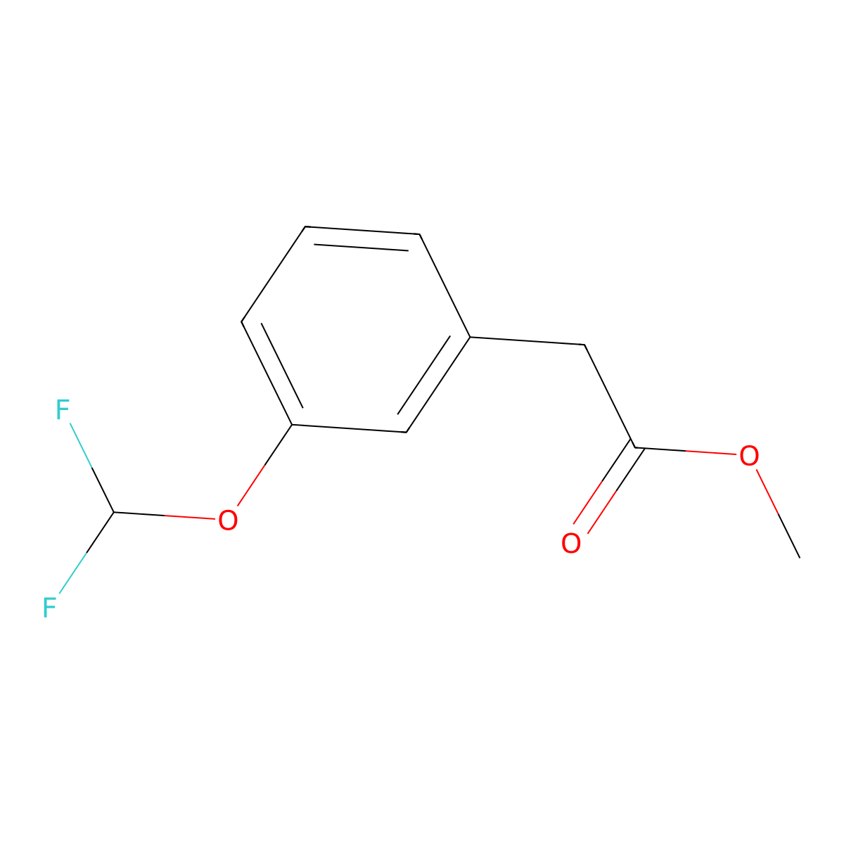 Methyl 2-(3-(difluoromethoxy)phenyl)acetate molecular structure, CAS 1354757-93-9