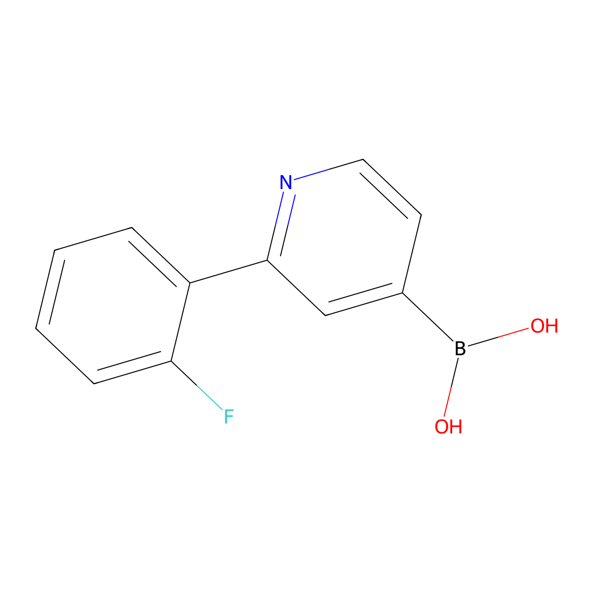 2-(2-Fluorophenyl)pyridine-4-boronic acid molecular structure, CAS 1354759-05-9