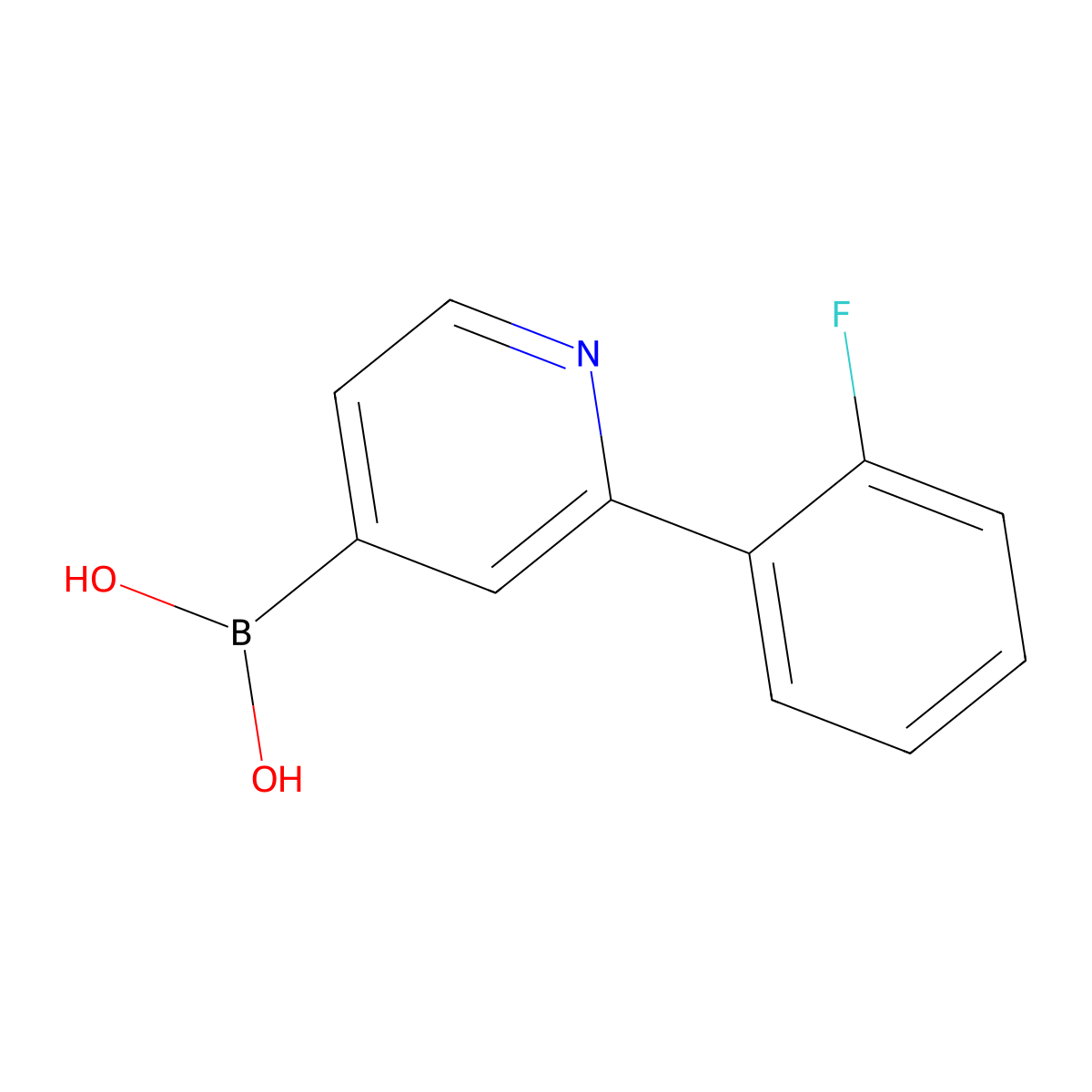 2-(2-Fluorophenyl)pyridine-4-boronic acid molecular structure, CAS 1354759-05-9