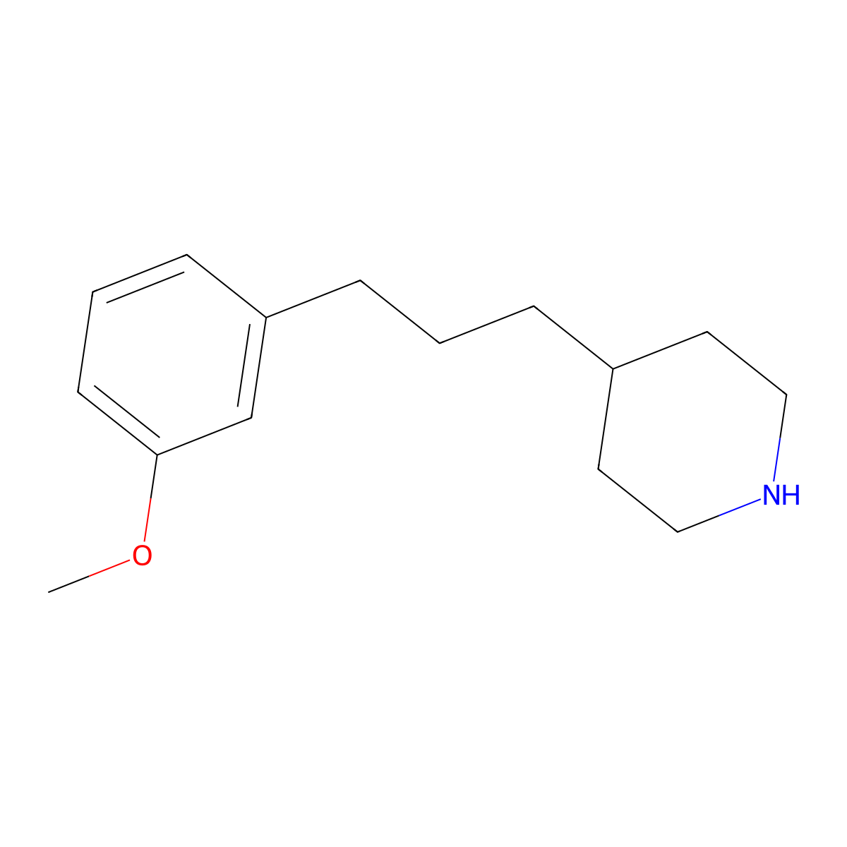 4-[3-(3-Methoxyphenyl)propyl]piperidine molecular structure, CAS 1354760-69-2