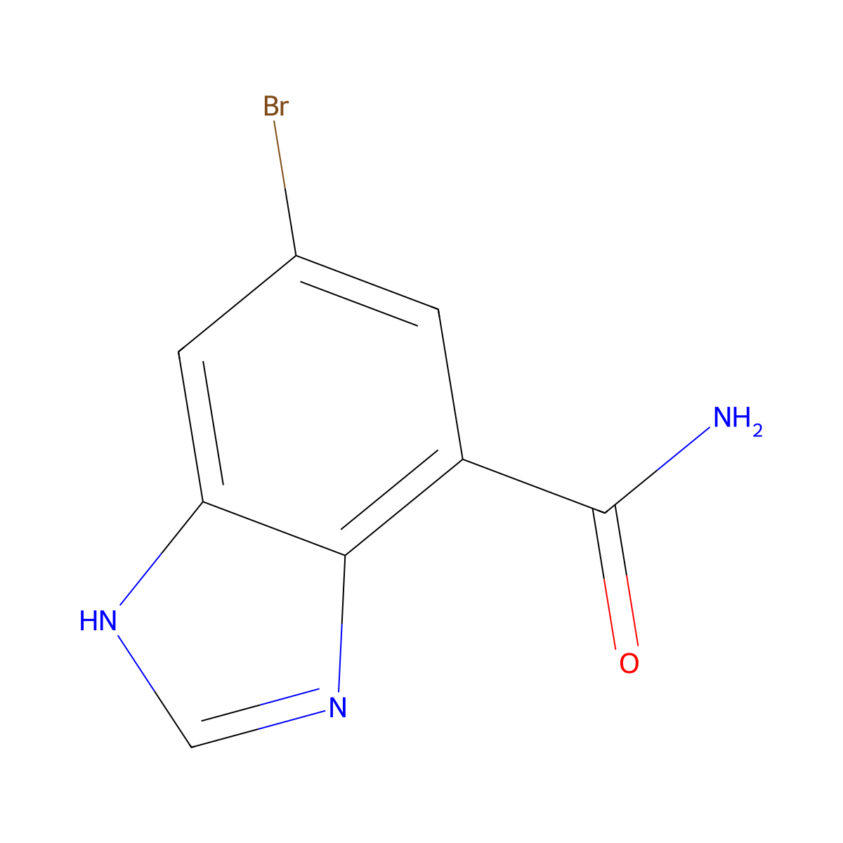5-bromo-1H-benzo[d]imidazole-7-carboxamide molecular structure, CAS 1354763-63-5