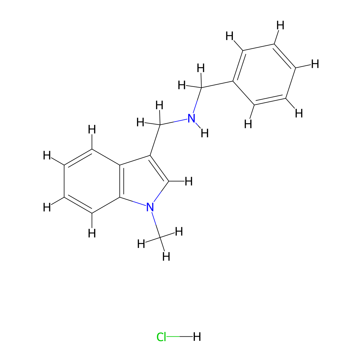 benzyl[(1-methyl-1H-indol-3-yl)methyl]amine hydrochloride molecular structure, CAS 1354769-56-4