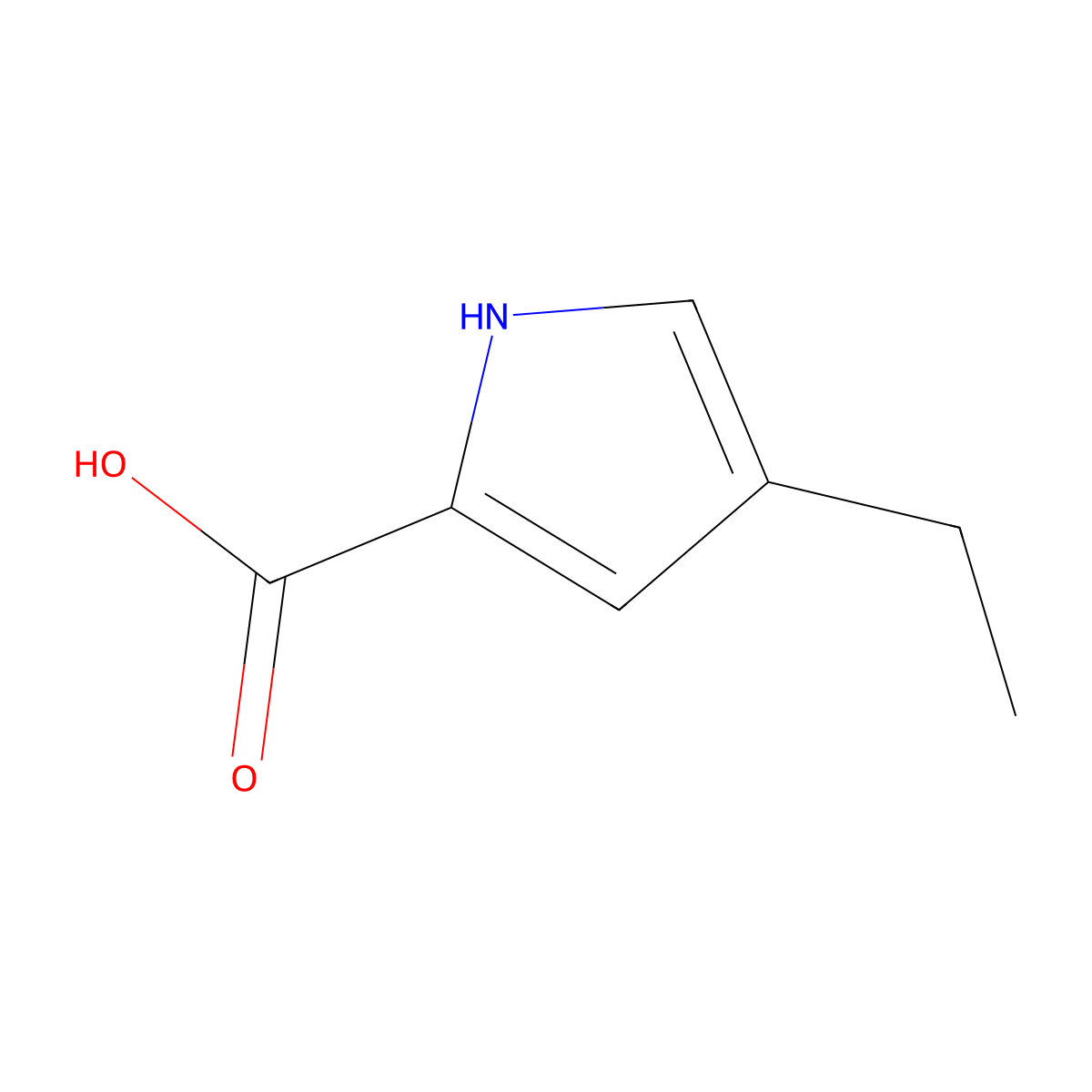 4-Ethyl-1H-pyrrole-2-carboxylic acid molecular structure, CAS 1354769-90-6