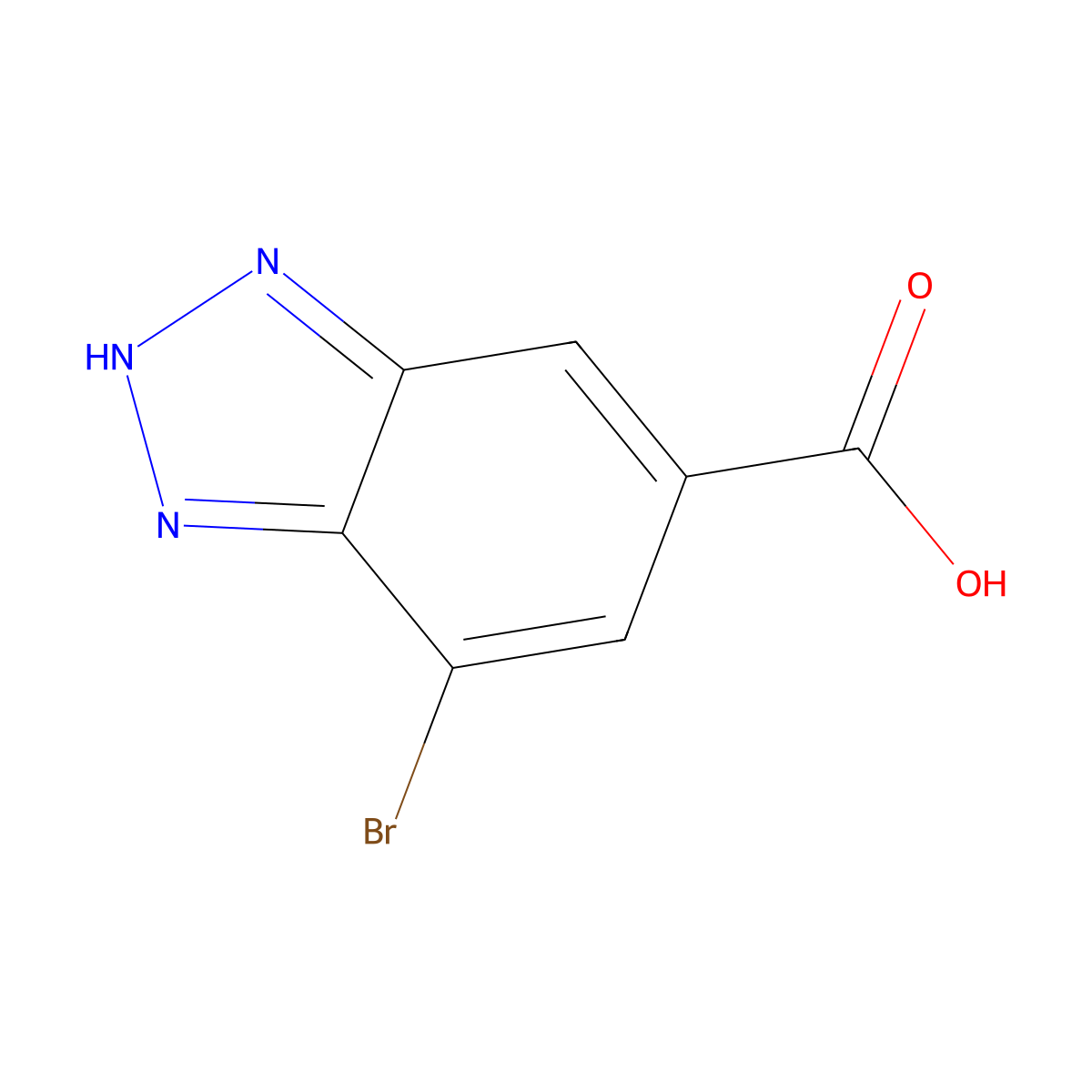7-bromo-1H-1,2,3-benzotriazole-5-carboxylic acid molecular structure, CAS 1354771-68-8