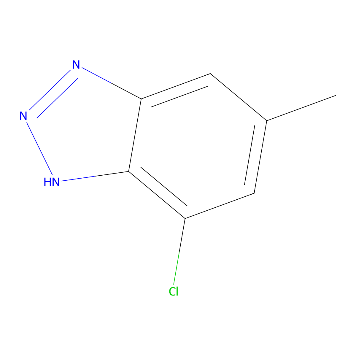 7-chloro-5-methyl-1H-benzotriazole molecular structure, CAS 1354771-98-4